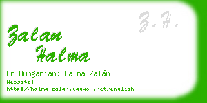 zalan halma business card